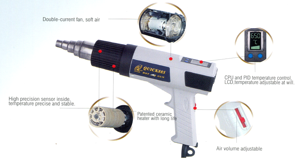 QUICK885 : HOT AIR GUN : ปืนเป่าลมร้อน