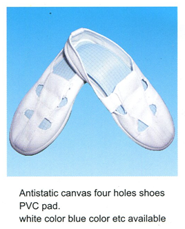 WILLDONE ANTISTATIC CANVAS FOUR HOLES SHOES PVC PAD : รองเท้าป้องกันไฟฟ้าสถิตย์