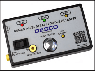 DESCO 19280 : Wrist Strap and Footwear Combo Tester