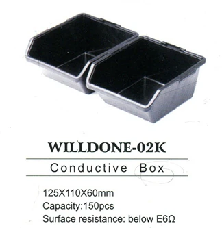สเปค WILLDONE 02K : CONDUCTIVE BOX : กล่องใส่อุปกรณ์ป้องกันไฟฟ้าสถิตย์